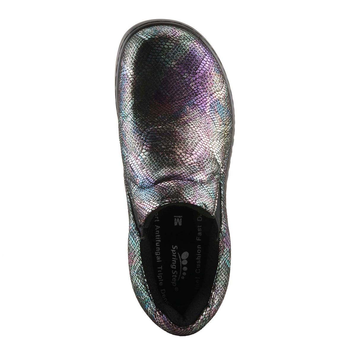 Spring Step Professional SPRING STEP PROFESSIONAL WINFREY-AURA SLIP-ON SHOE slip-on shoe in blue multi with slip-resistant outsole