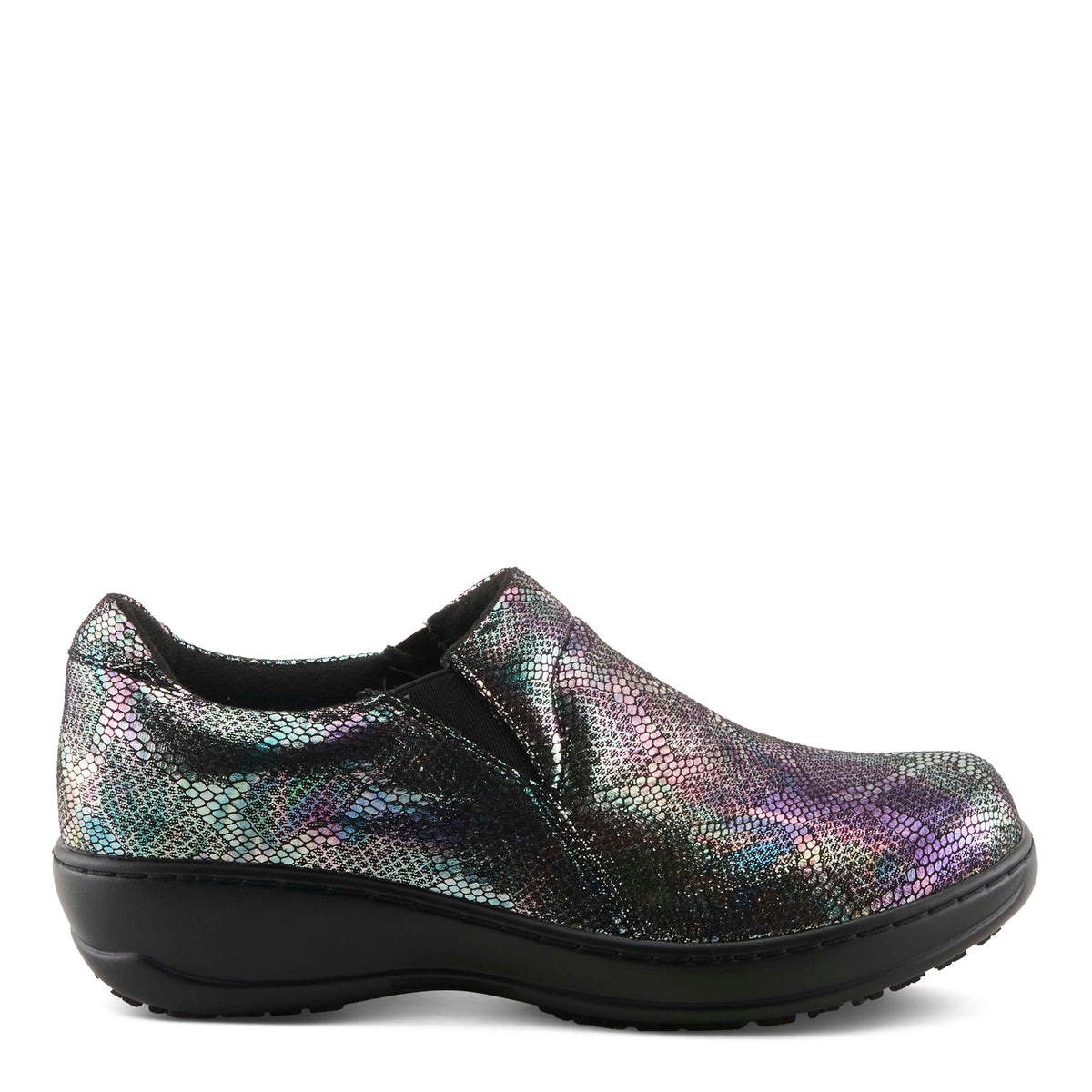 Spring Step Professional SPRING STEP PROFESSIONAL WINFREY-AURA SLIP-ON SHOE slip-on shoe in blue multi with slip-resistant outsole