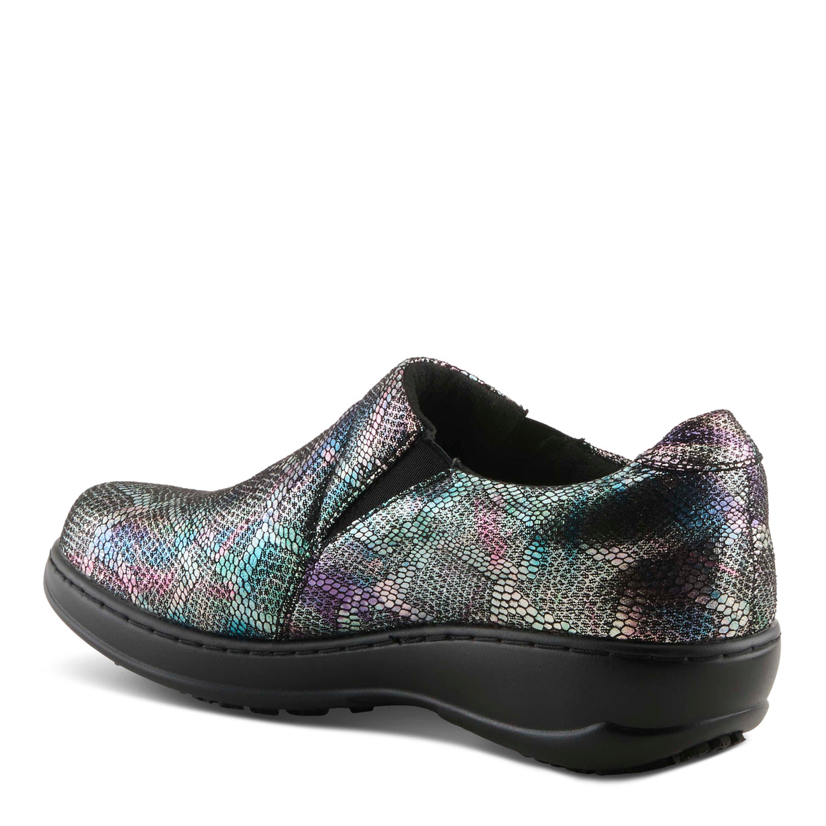 Spring Step Professional SPRING STEP PROFESSIONAL WINFREY-AURA SLIP-ON SHOE slip-on shoe in blue multi with slip-resistant outsole