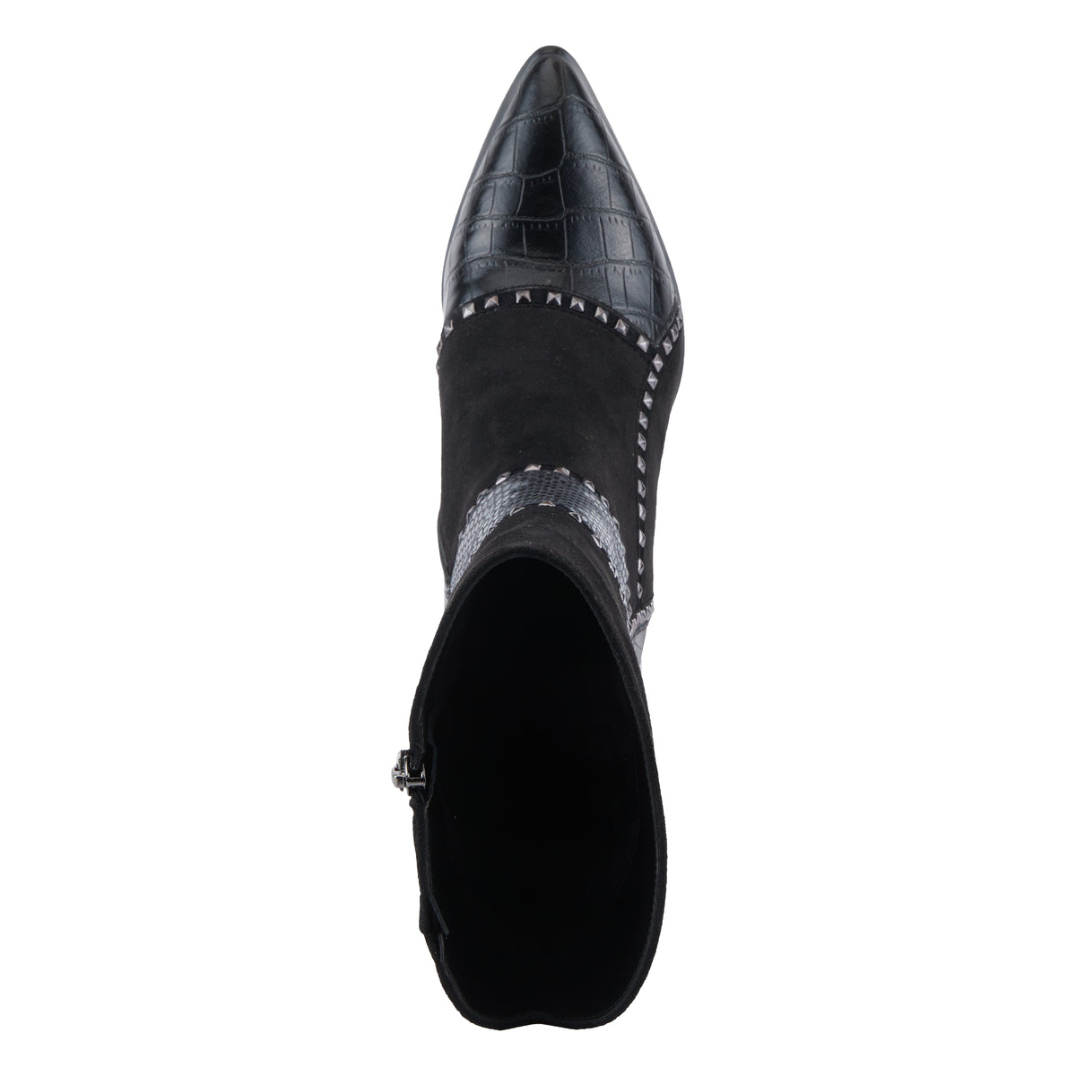 Azura Zayrina women's boot in black with leather upper and zipper detail
