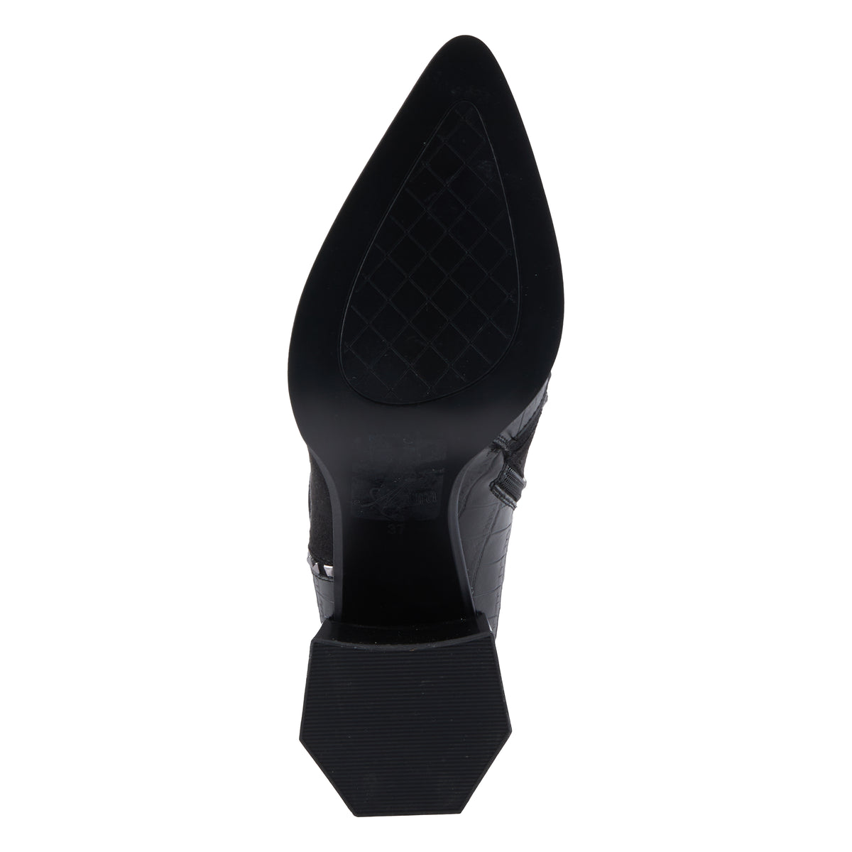 Azura Zayrina women's boot in black with leather upper and zipper detail