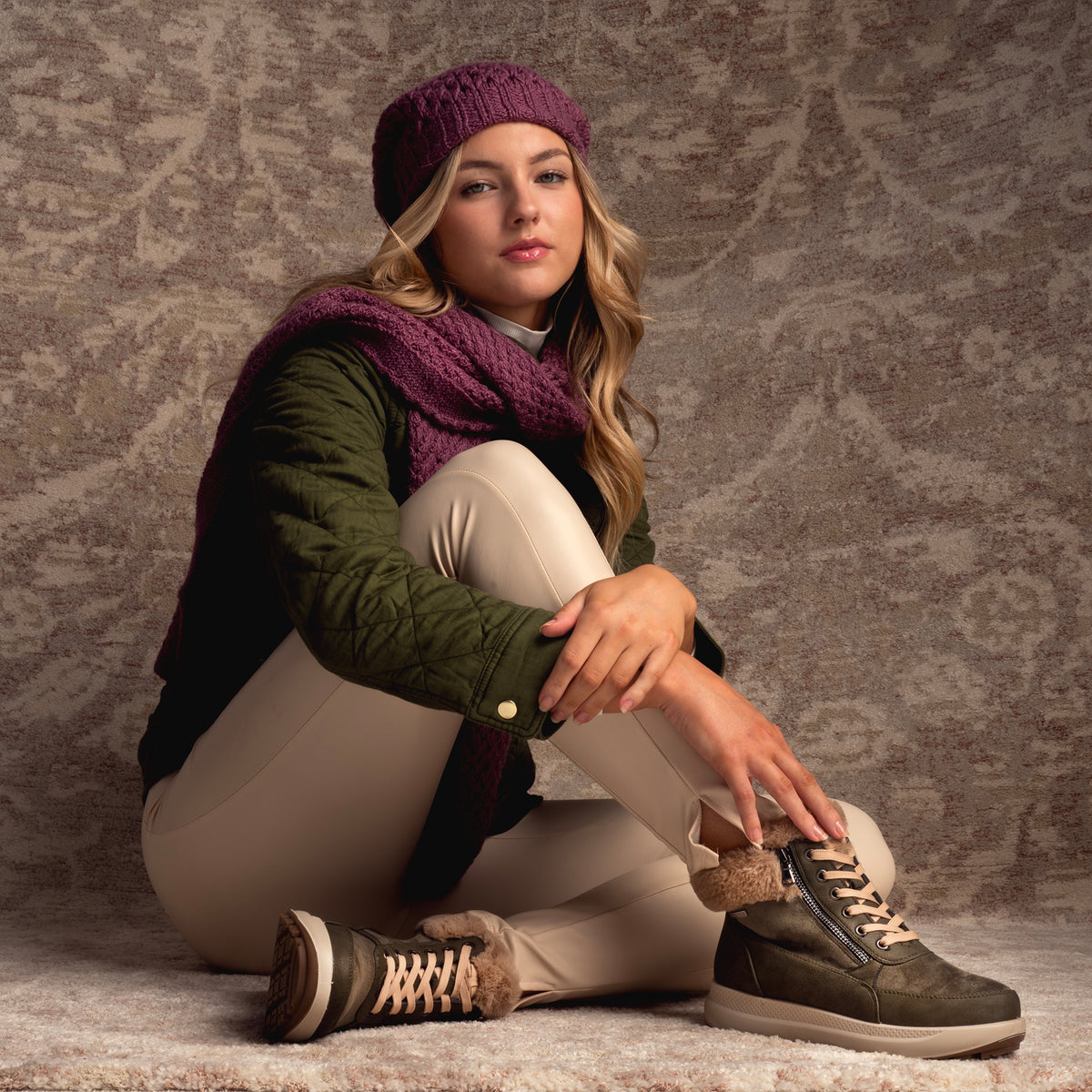 Flexus FLEXUS BURRELL BOOTS boot in olive green with flexible sole