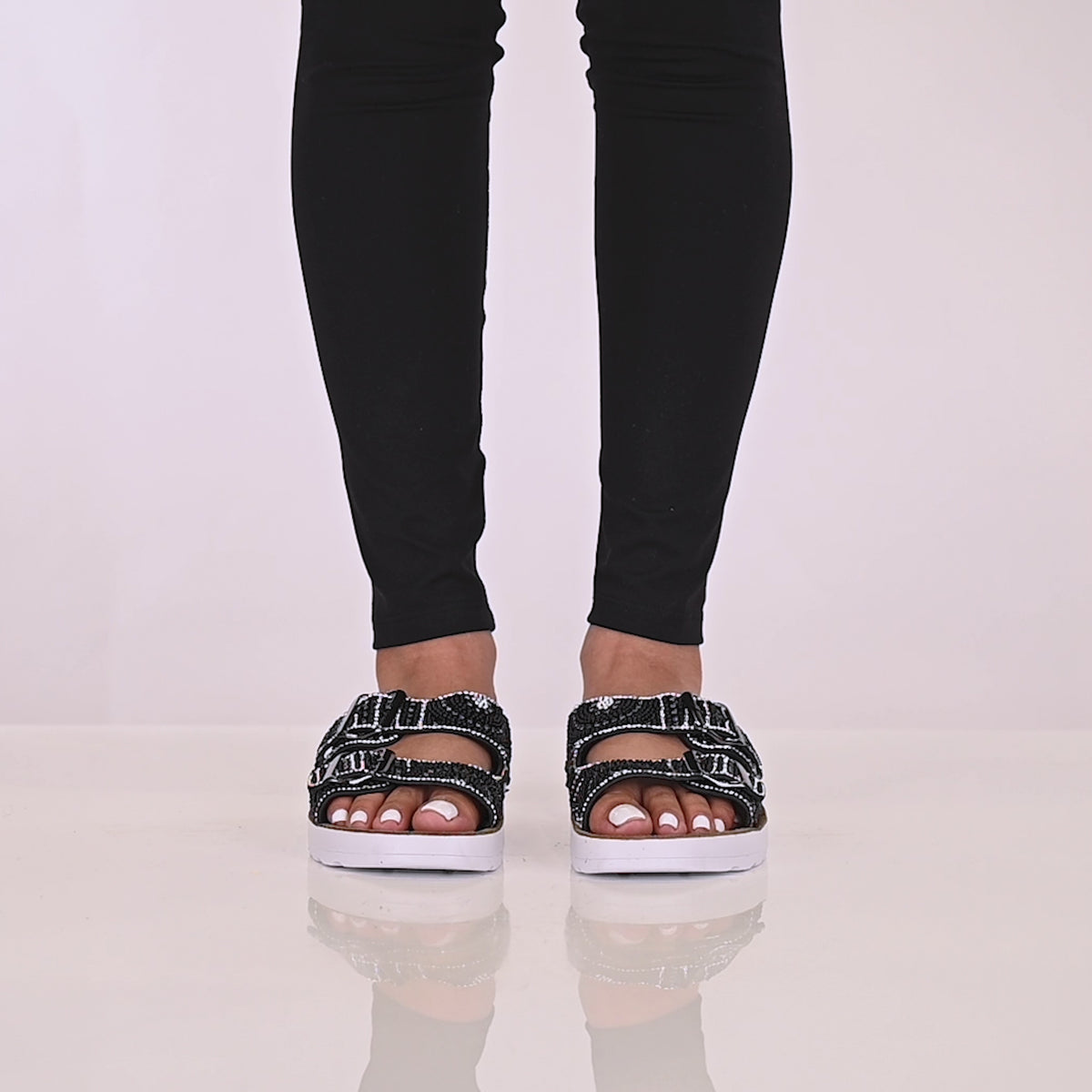 Flexus FLEXUS CYTHERIA SANDALS sandal in black multi with flexible sole