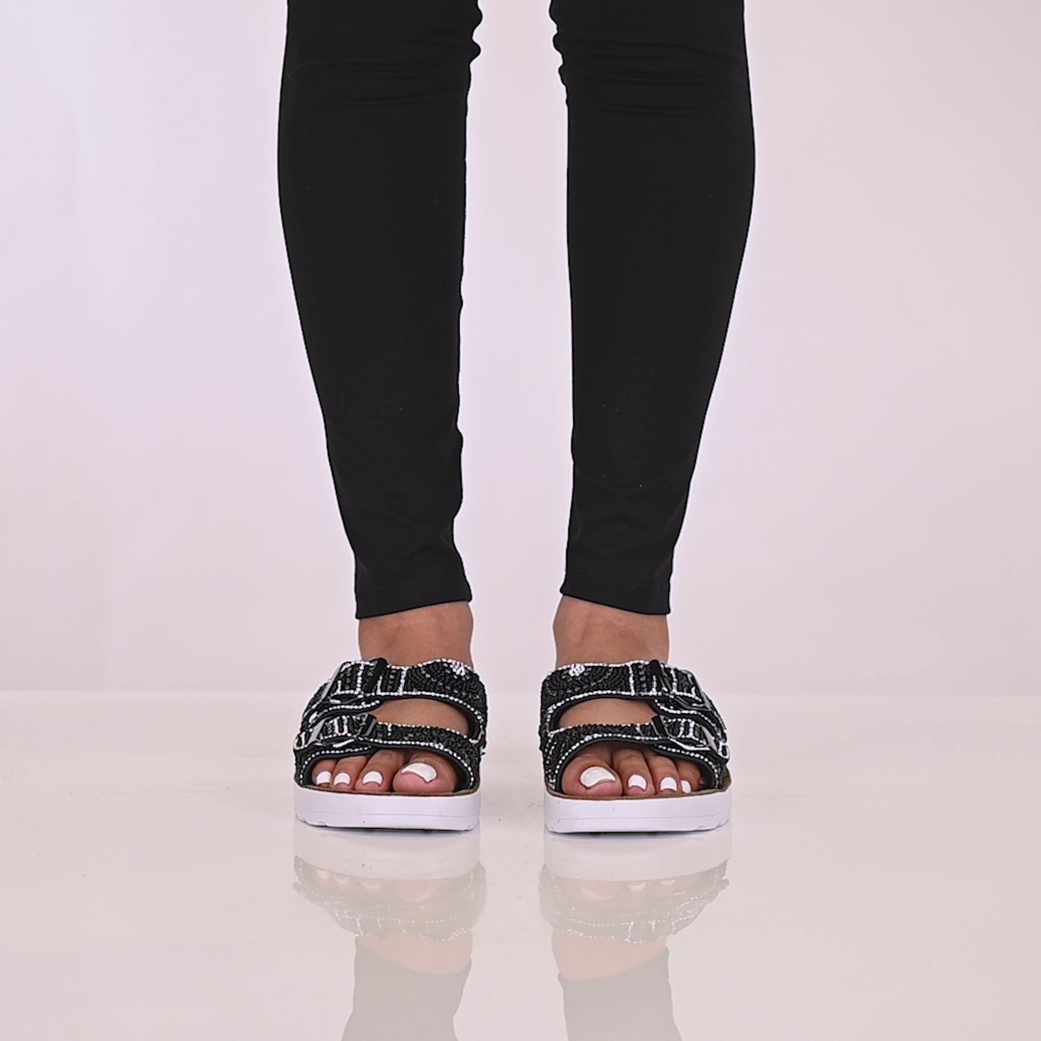 Flexus FLEXUS CYTHERIA SANDALS sandal in black multi with flexible sole