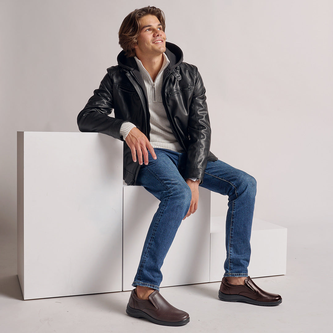 Spring Step Spring Step Men ABISKO Shoes shoe in dark brown with comfortable everyday design