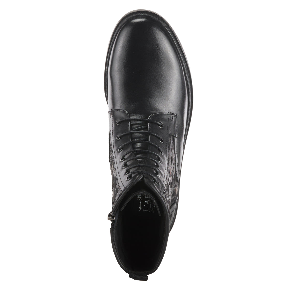L'Artiste L'ARTISTE MEN AIDEN BOOTIE boot in black with handcrafted leather design