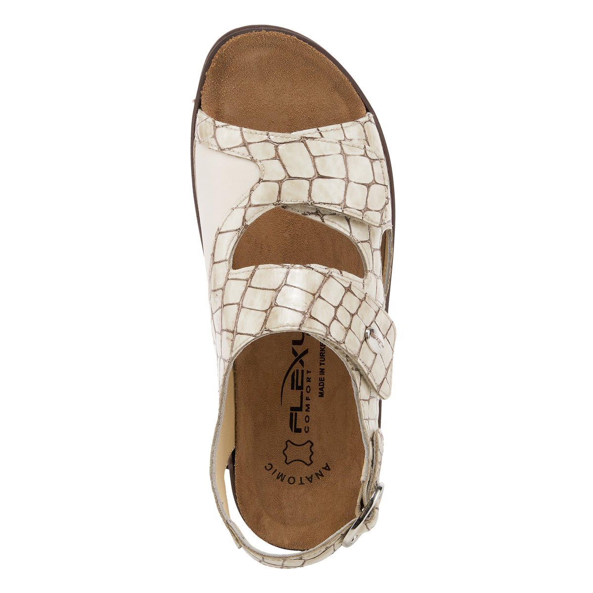 Flexus FLEXUS AKSAMALA SLINGBACK SANDAL sandal in beige patent with flexible sole