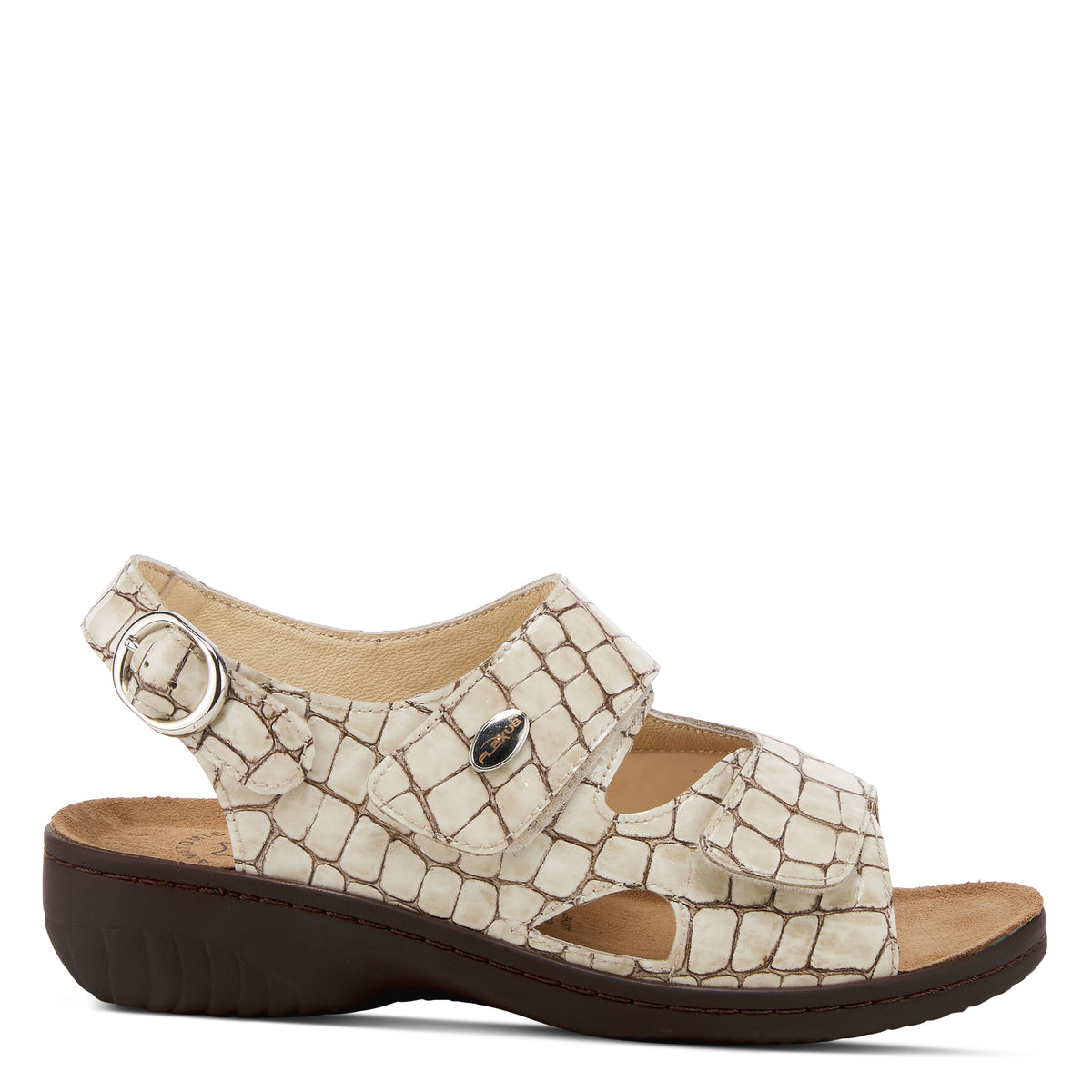 Flexus FLEXUS AKSAMALA SLINGBACK SANDAL sandal in beige patent with flexible sole