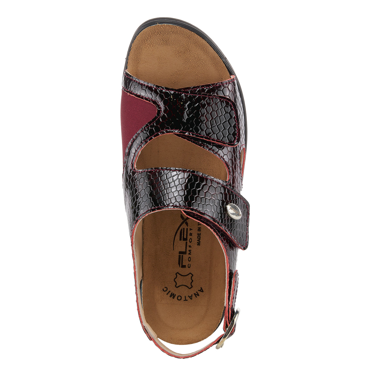Flexus FLEXUS AKSAMALA SLINGBACK SANDAL sandal in bordeaux patent with flexible sole