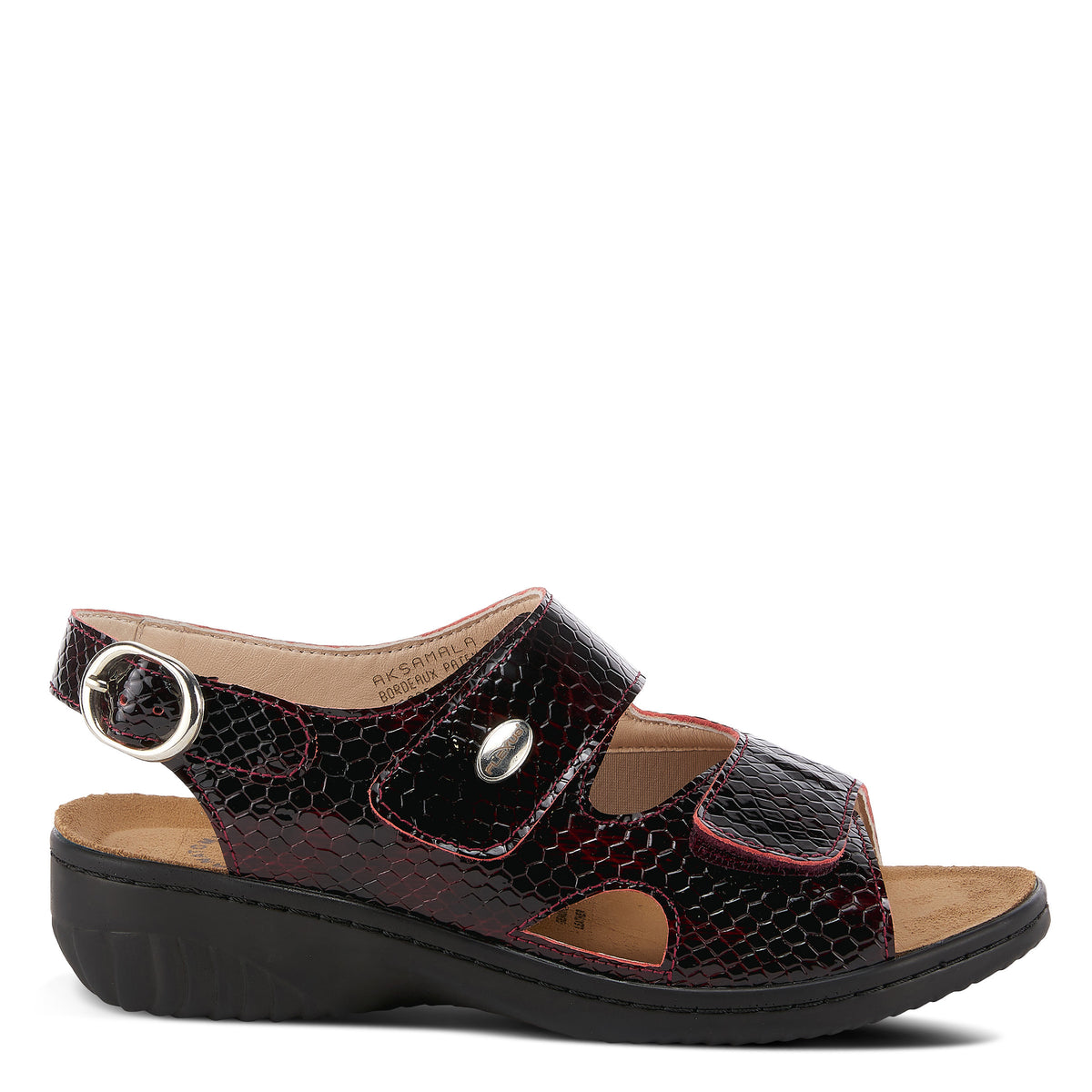 Flexus FLEXUS AKSAMALA SLINGBACK SANDAL sandal in bordeaux patent with flexible sole