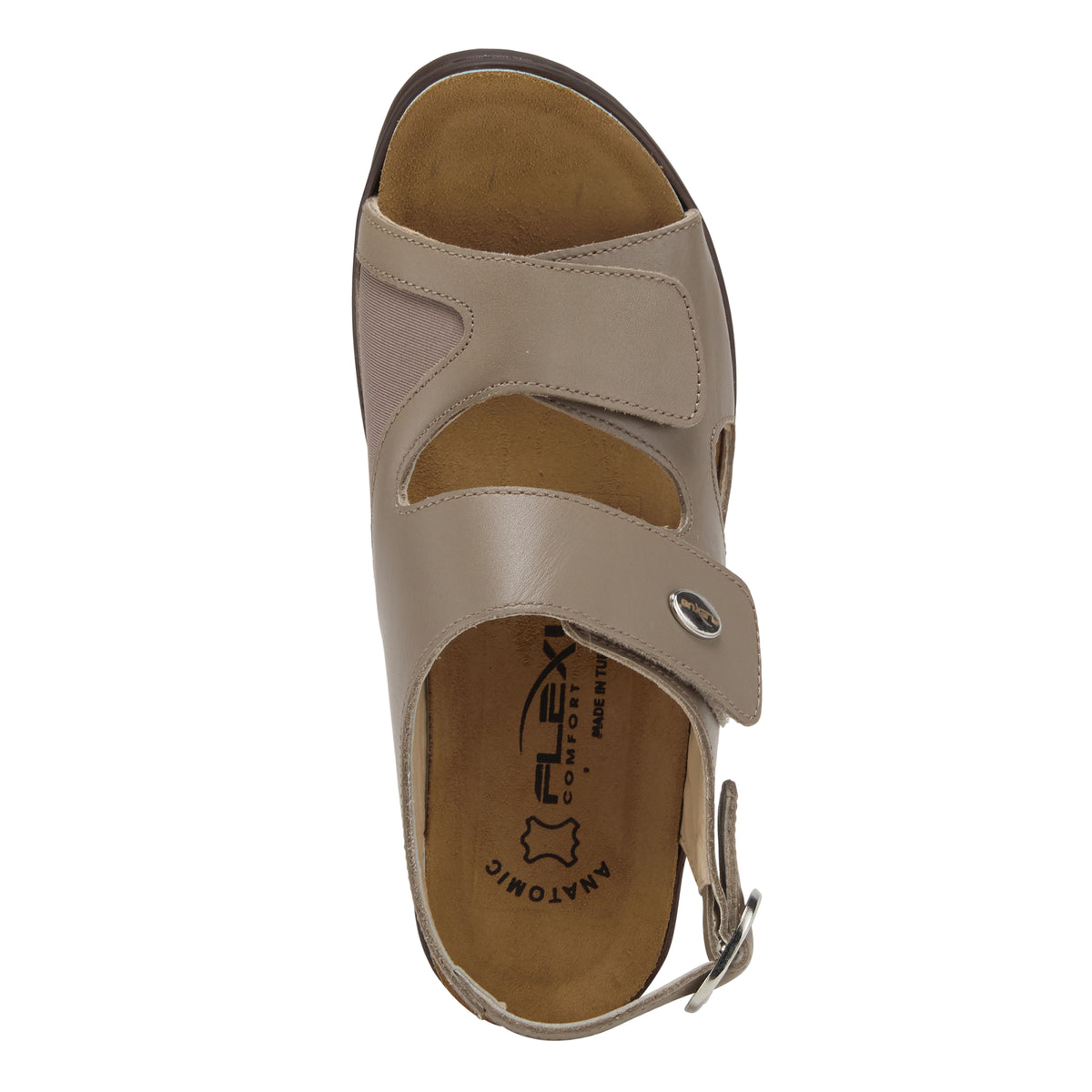 Flexus FLEXUS AKSAMALA SLINGBACK SANDAL sandal in dark taupe with flexible sole