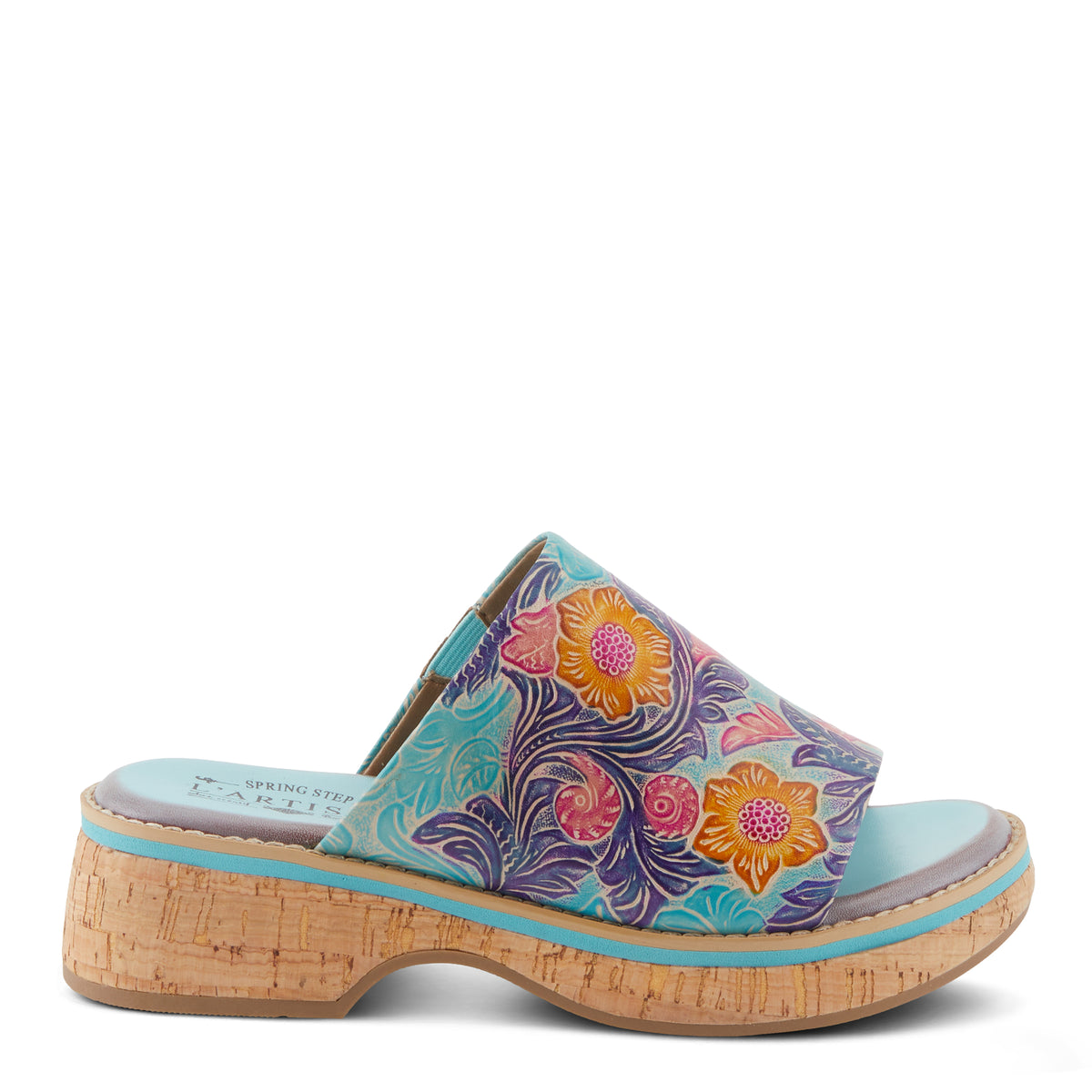L'Artiste L'ARTISTE ALDINA SANDALS sandal in sky blue multi with handcrafted leather design