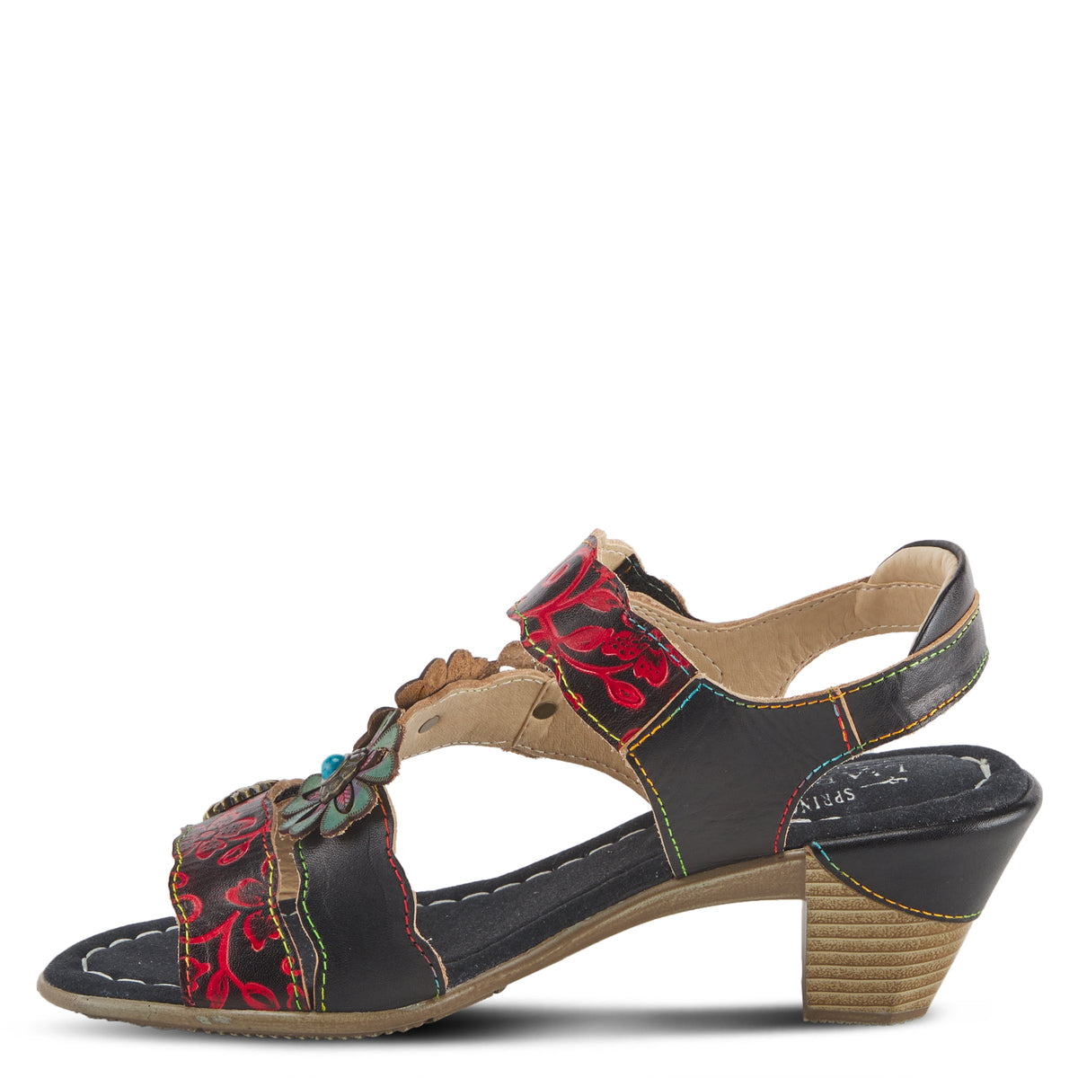 L'Artiste L'ARTISTE AROMAS SLINGBACK SANDALS sandal in white multi with handcrafted leather design