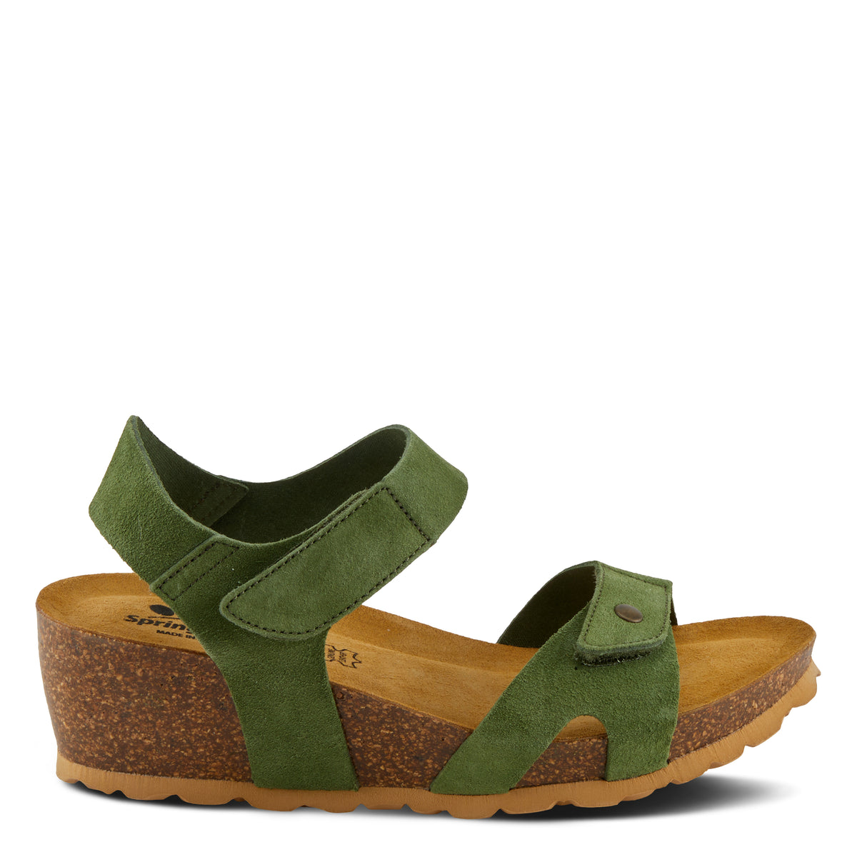 Spring Step SPRING STEP BABYBELL SANDALS sandal in green suede with comfortable everyday design