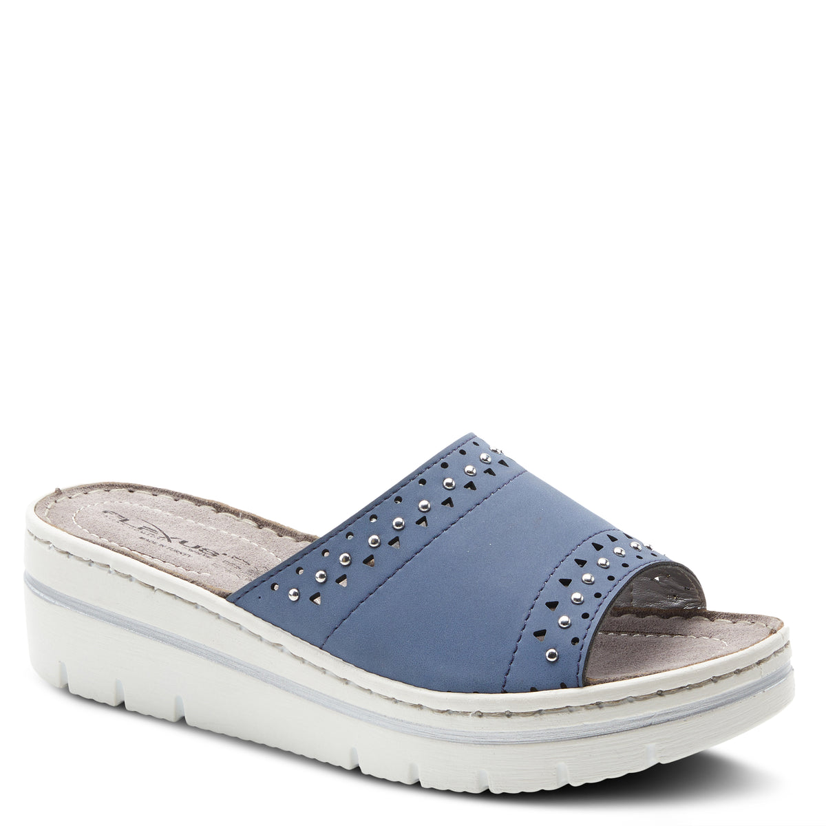 Flexus FLEXUS BASIE SLIDE SANDALS sandal in navy with flexible sole