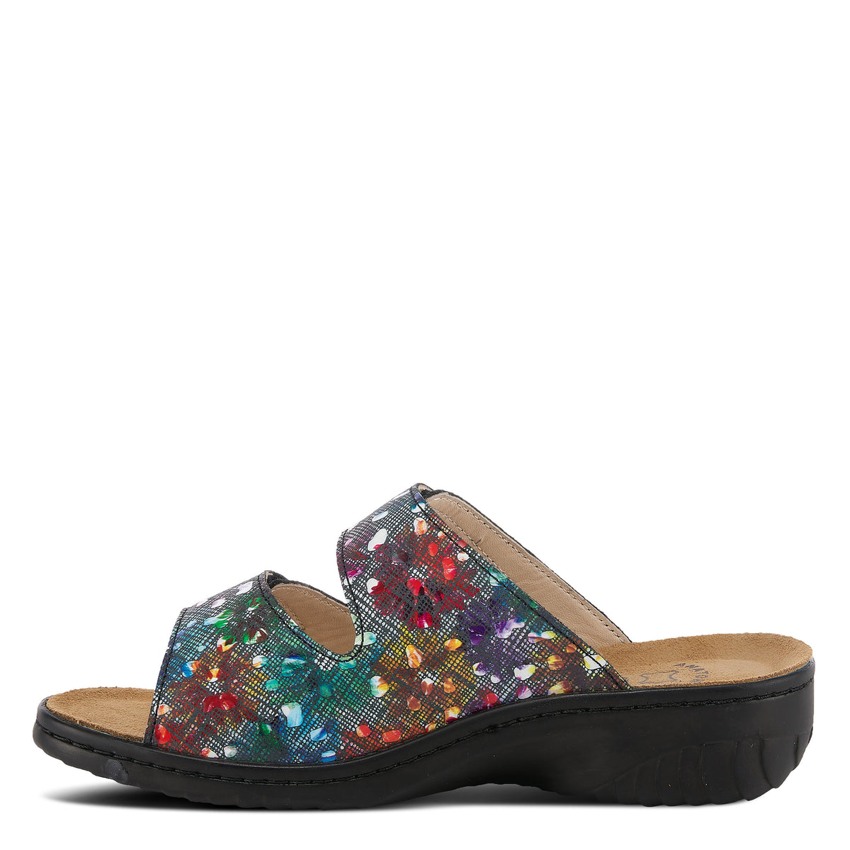 Flexus FLEXUS BELLASA SLIDE SANDAL sandal in black multi with flexible sole