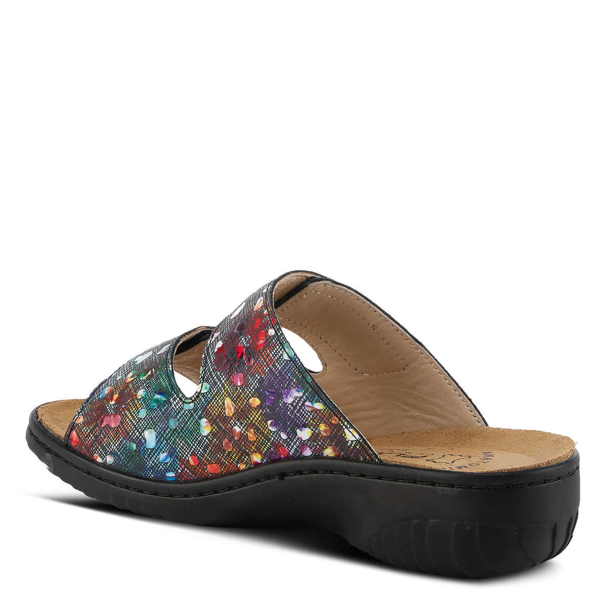 Flexus FLEXUS BELLASA SLIDE SANDAL sandal in black multi with flexible sole