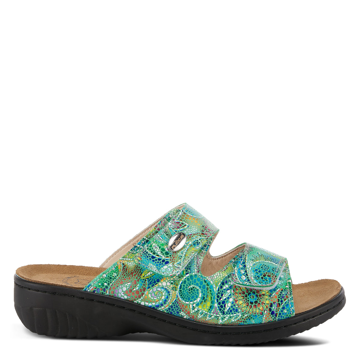 Flexus FLEXUS BELLASA SLIDE SANDAL sandal in green multi with flexible sole