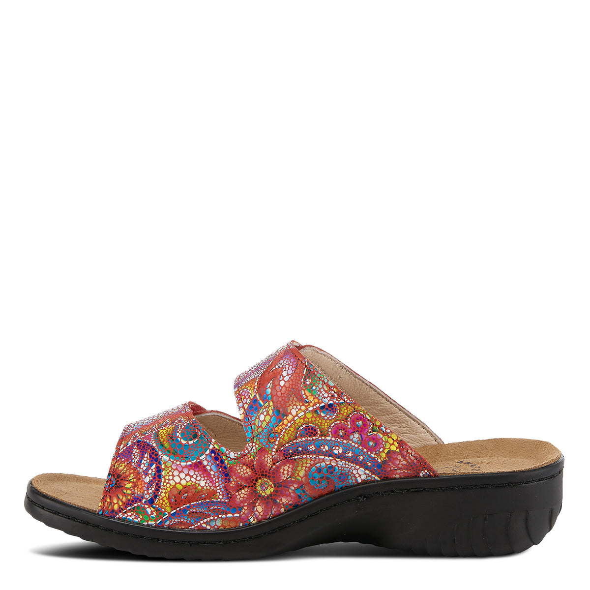 Flexus FLEXUS BELLASA SLIDE SANDAL sandal in red multi with flexible sole
