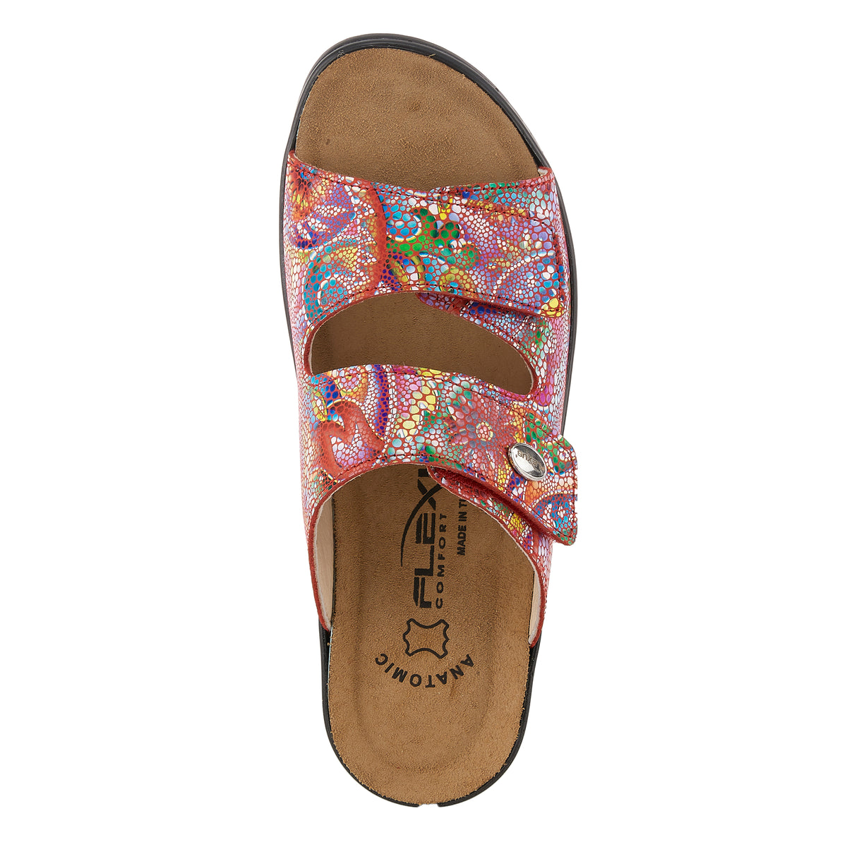 Flexus FLEXUS BELLASA SLIDE SANDAL sandal in red multi with flexible sole
