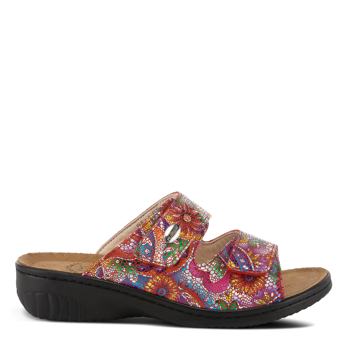 Flexus FLEXUS BELLASA SLIDE SANDAL sandal in red multi with flexible sole