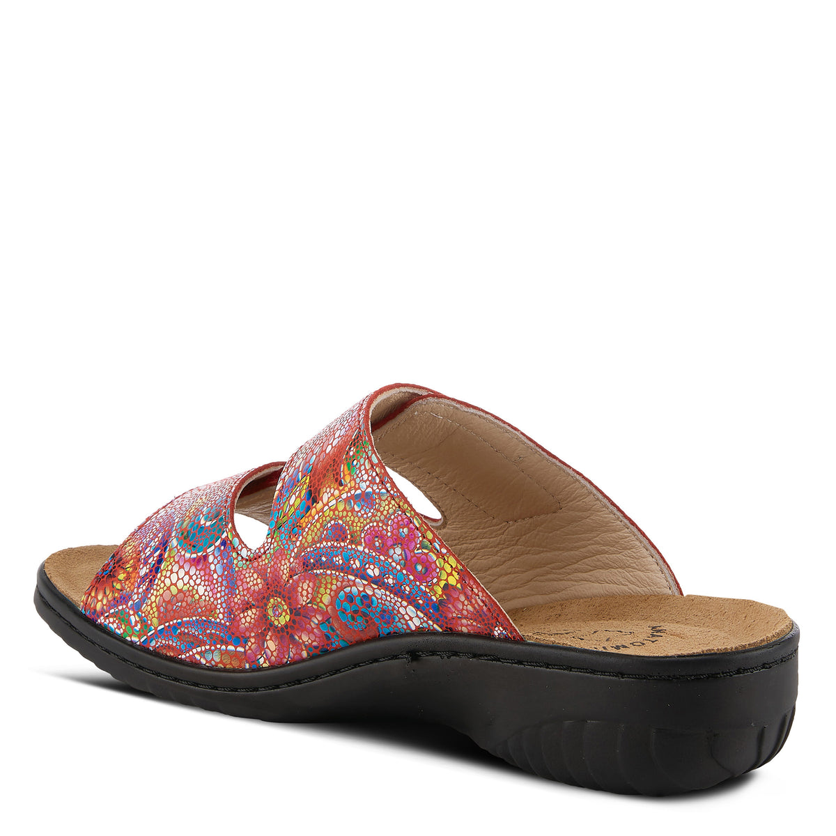 Flexus FLEXUS BELLASA SLIDE SANDAL sandal in red multi with flexible sole