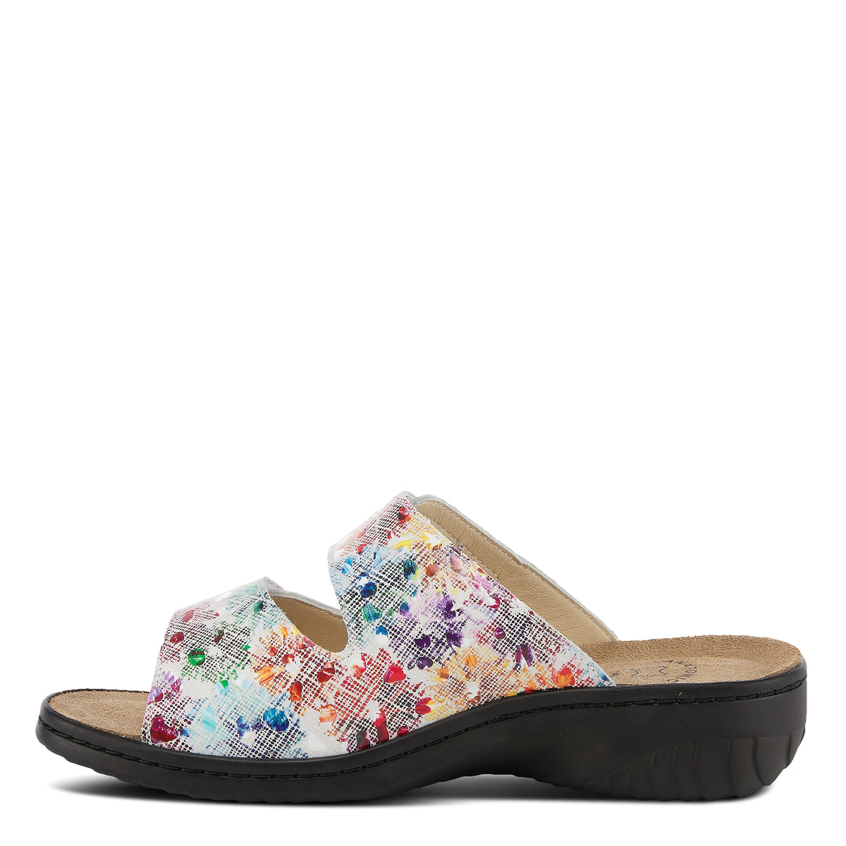 Flexus FLEXUS BELLASA SLIDE SANDAL sandal in white multi with flexible sole