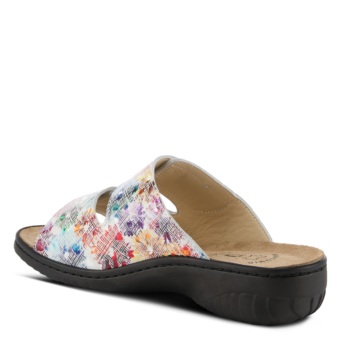 Flexus FLEXUS BELLASA SLIDE SANDAL sandal in white multi with flexible sole
