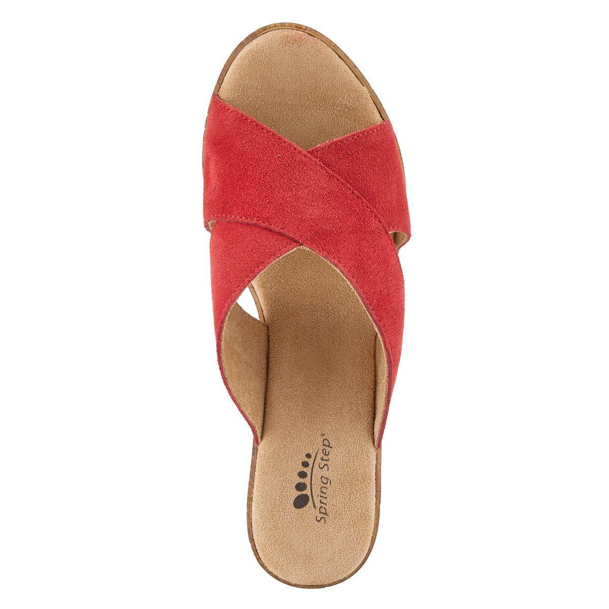 Spring Step SPRING STEP BLANCHAR SANDALS sandal in red suede with comfortable everyday design