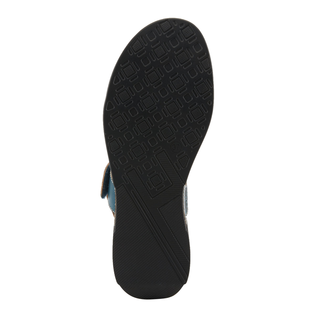 L'Artiste L'ARTISTE CAITLINA SANDALS sandal in blue multi with handcrafted leather design