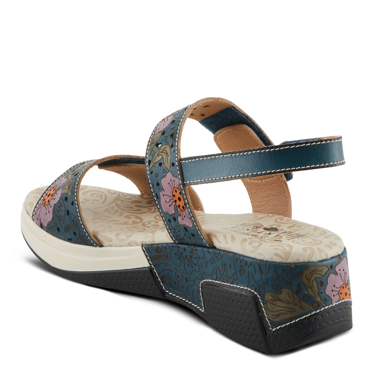 L'Artiste L'ARTISTE CAITLINA SANDALS sandal in blue multi with handcrafted leather design