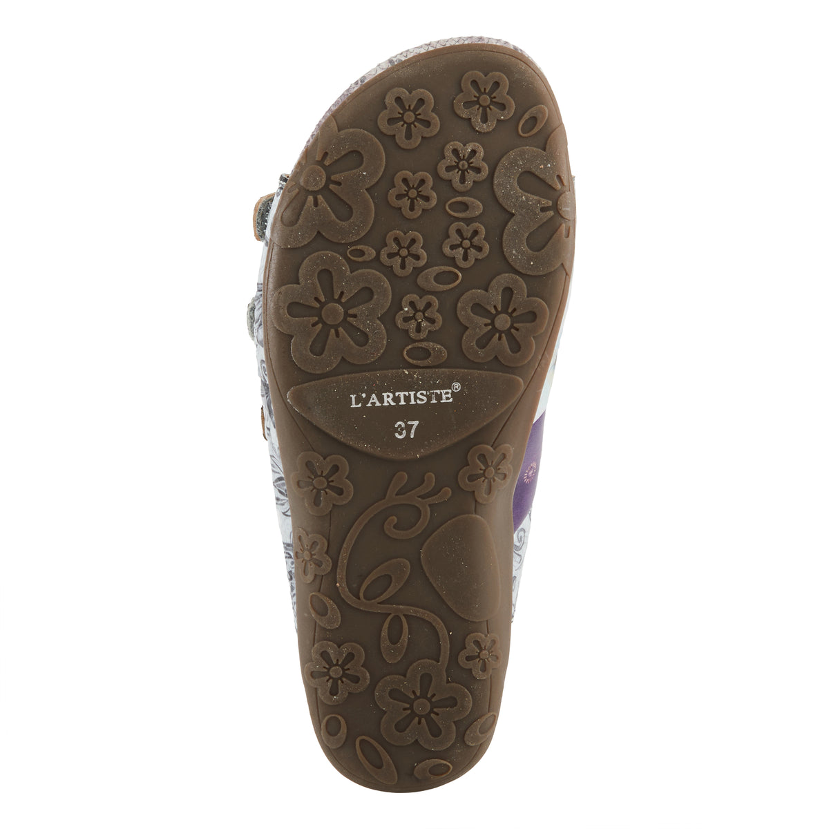 L'Artiste L'ARTISTE CHAIMA SANDALS sandal in grey multi with handcrafted leather design