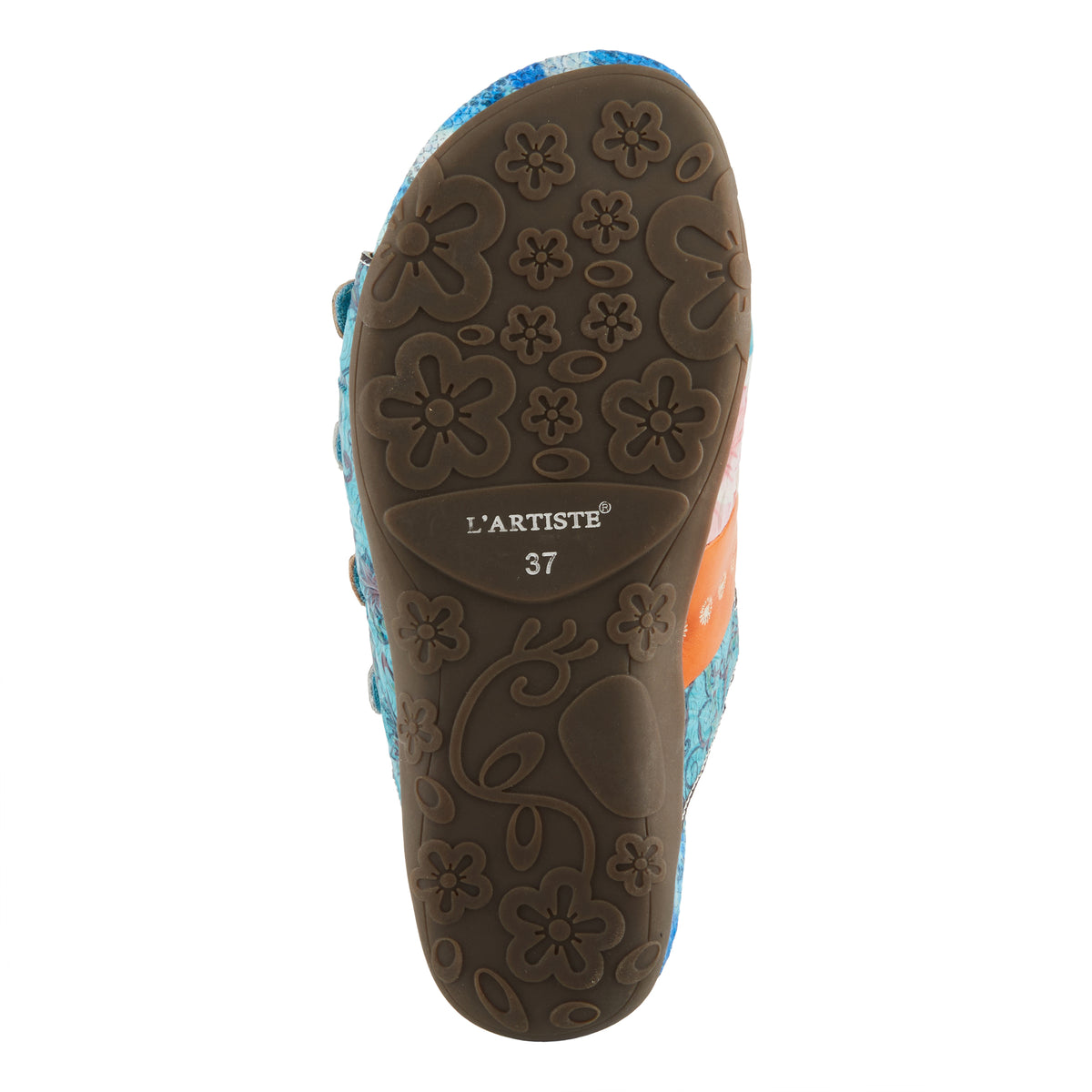 L'Artiste L'ARTISTE CHAIMA SANDALS sandal in turquoise multi with handcrafted leather design