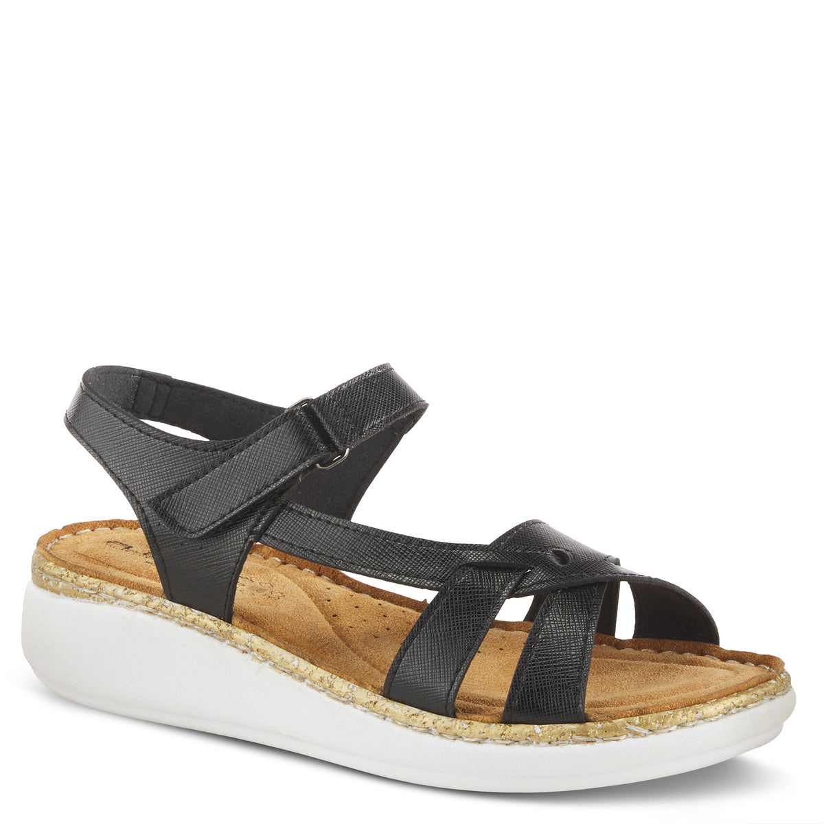 Flexus FLEXUS CHAMBRIA SANDAL sandal in black with flexible sole