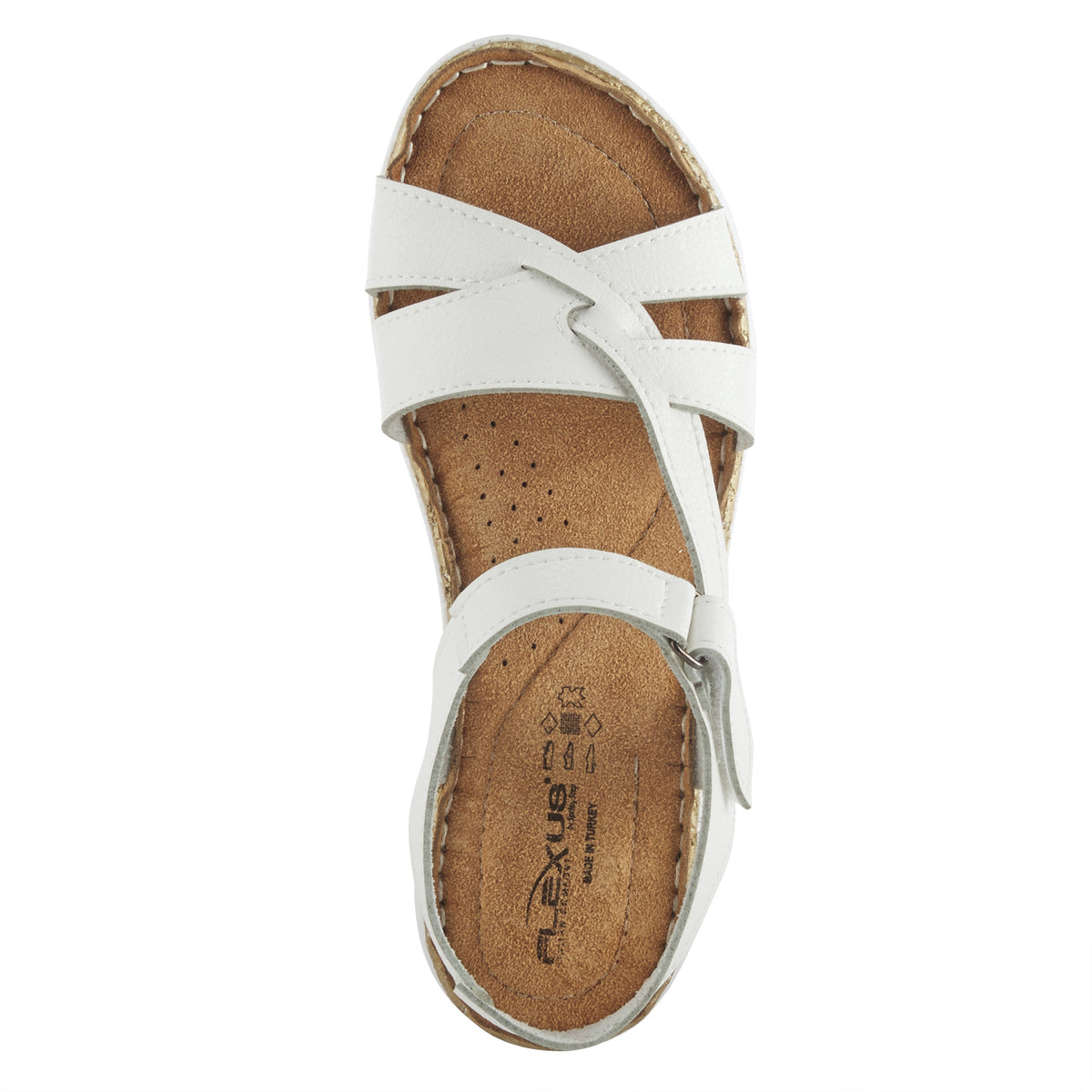 Flexus FLEXUS CHAMBRIA SANDAL sandal in white with flexible sole