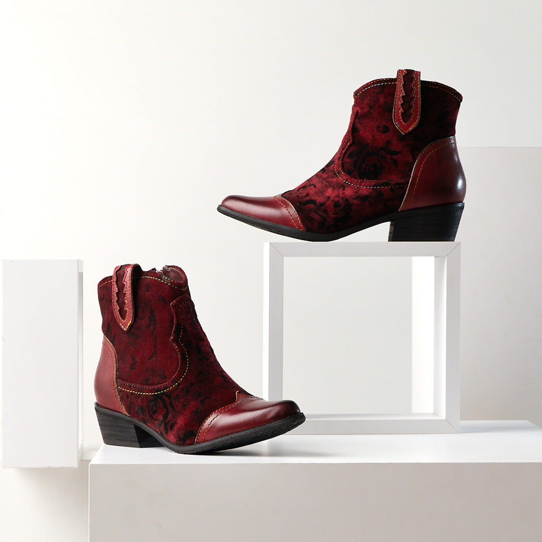 L'Artiste L'ARTISTE COUNTRYPOP BOOTS boot in black multi with handcrafted leather design