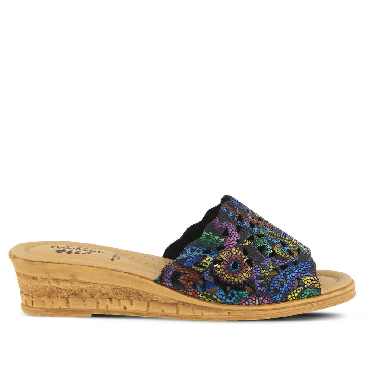 Spring Step SPRING STEP ESTELLA SLIDE SANDAL sandal in white multi with comfortable everyday design
