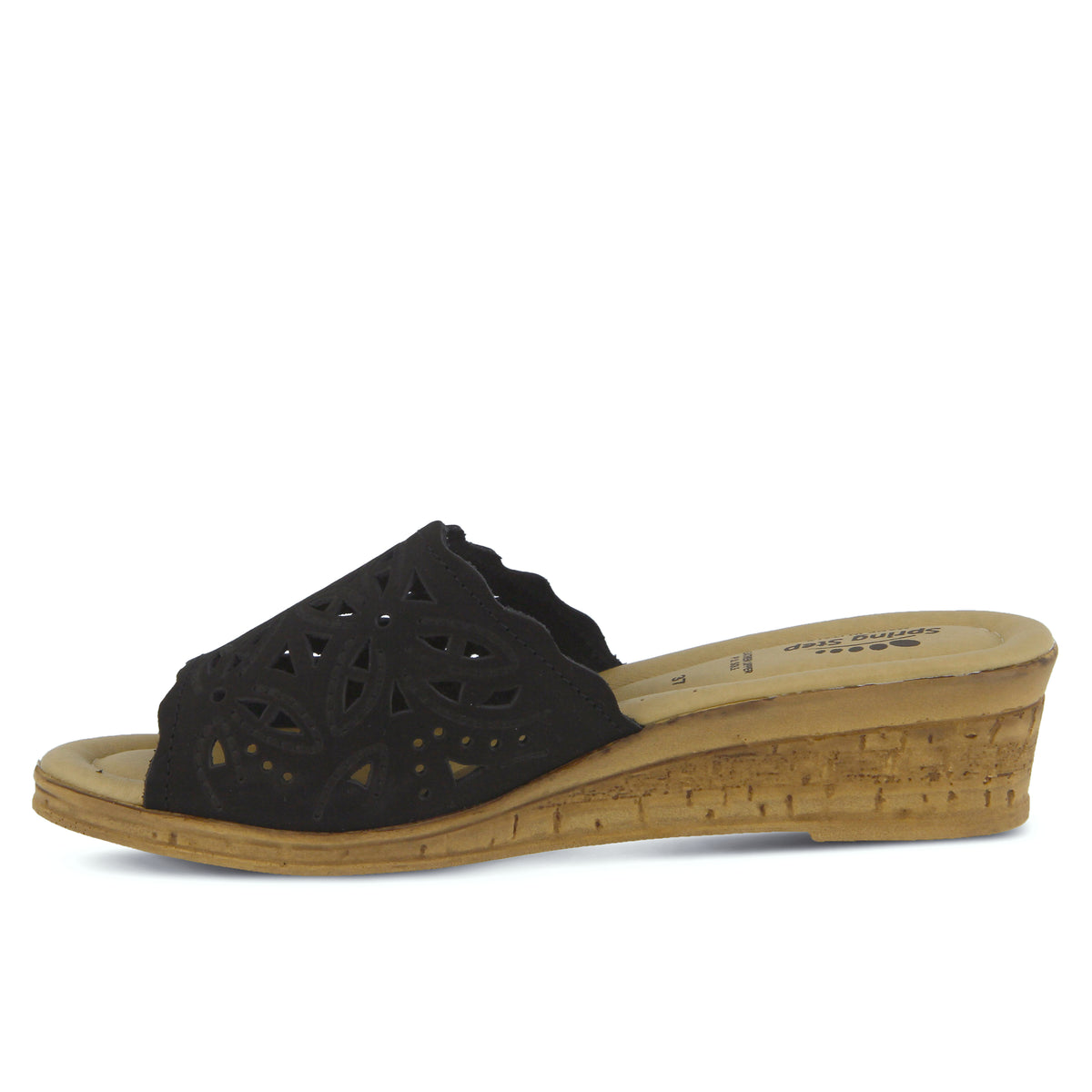 Spring Step SPRING STEP ESTELLA SLIDE SANDAL sandal in black multi with comfortable everyday design