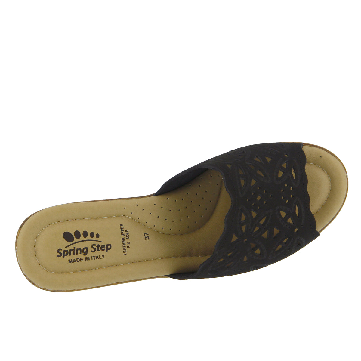 Spring Step SPRING STEP ESTELLA SLIDE SANDAL sandal in black multi with comfortable everyday design
