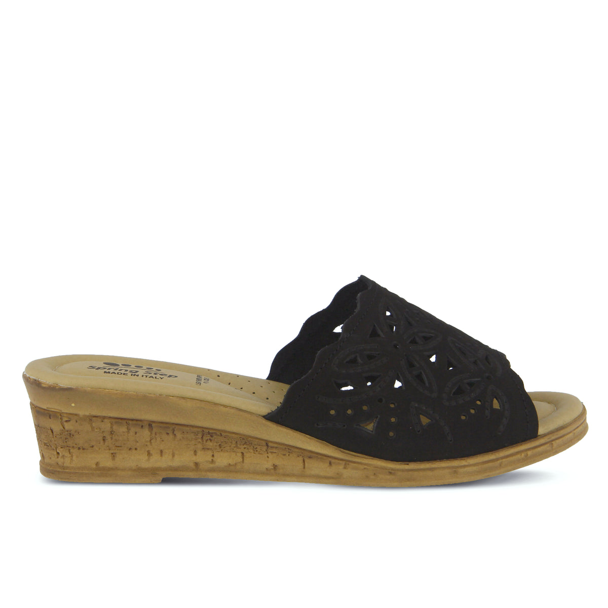 Spring Step SPRING STEP ESTELLA SLIDE SANDAL sandal in black multi with comfortable everyday design
