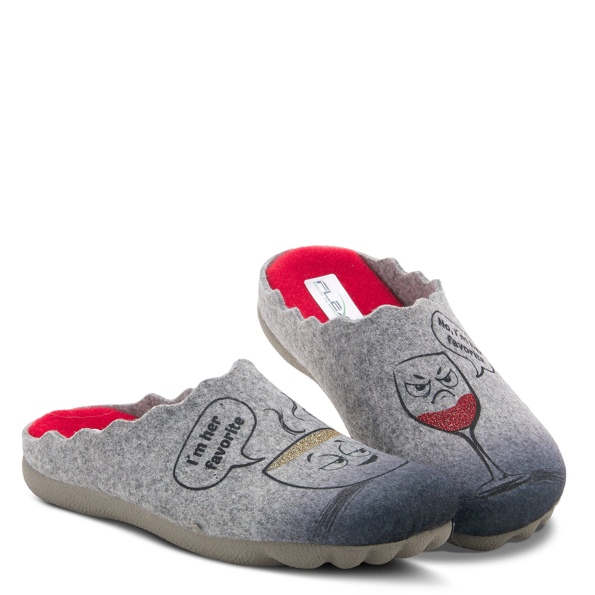 Flexus FLEXUS FAV SLIPPER comfort shoe in grey with flexible sole