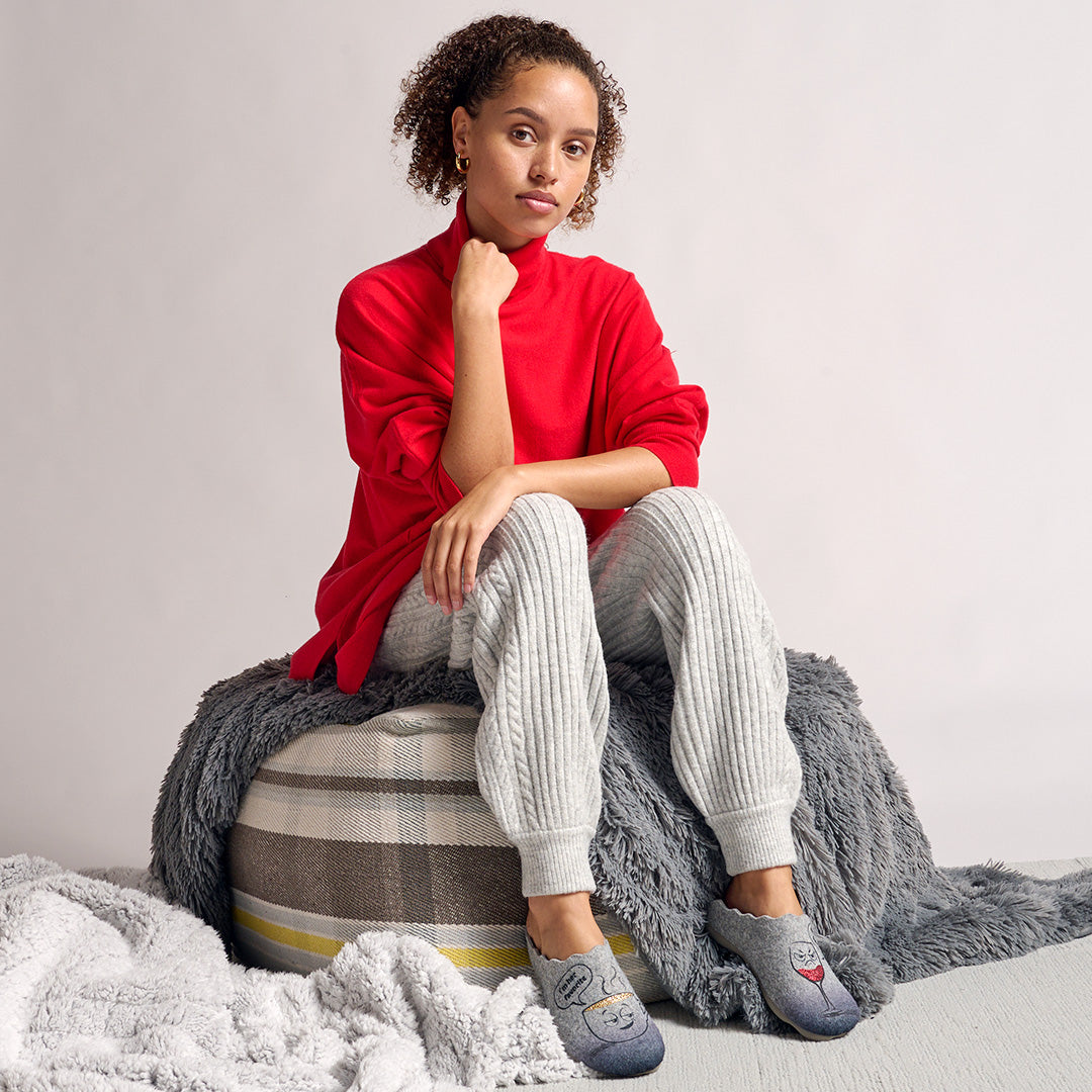 Flexus FLEXUS FAV SLIPPER comfort shoe in grey with flexible sole