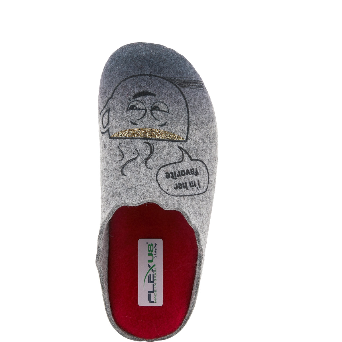 Flexus FLEXUS FAV SLIPPER comfort shoe in grey with flexible sole
