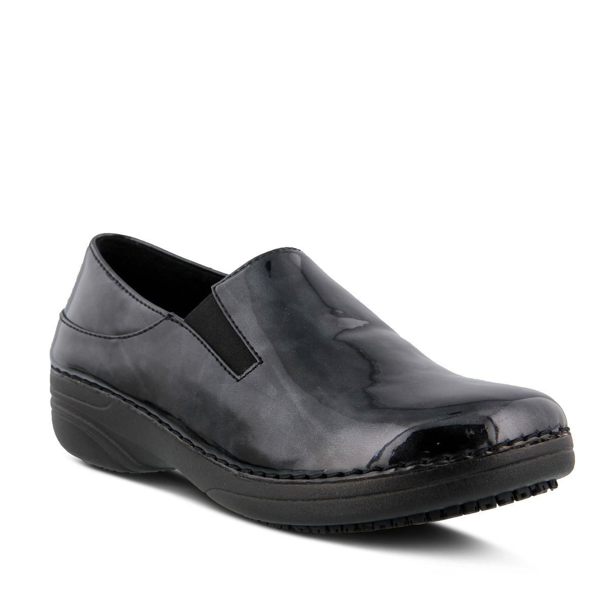 Spring Step Professional SPRING STEP PROFESSIONAL FERRARA-FOG SLIP-ON SHOE slip-on shoe in navy patent with slip-resistant outsole