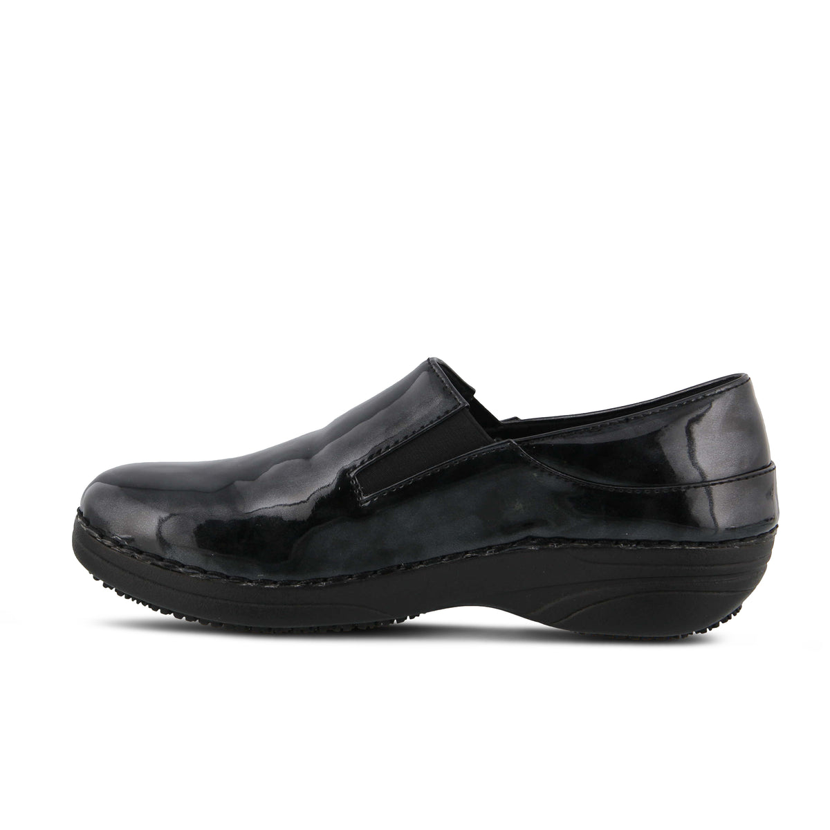 Spring Step Professional SPRING STEP PROFESSIONAL FERRARA-FOG SLIP-ON SHOE slip-on shoe in black patent with slip-resistant outsole
