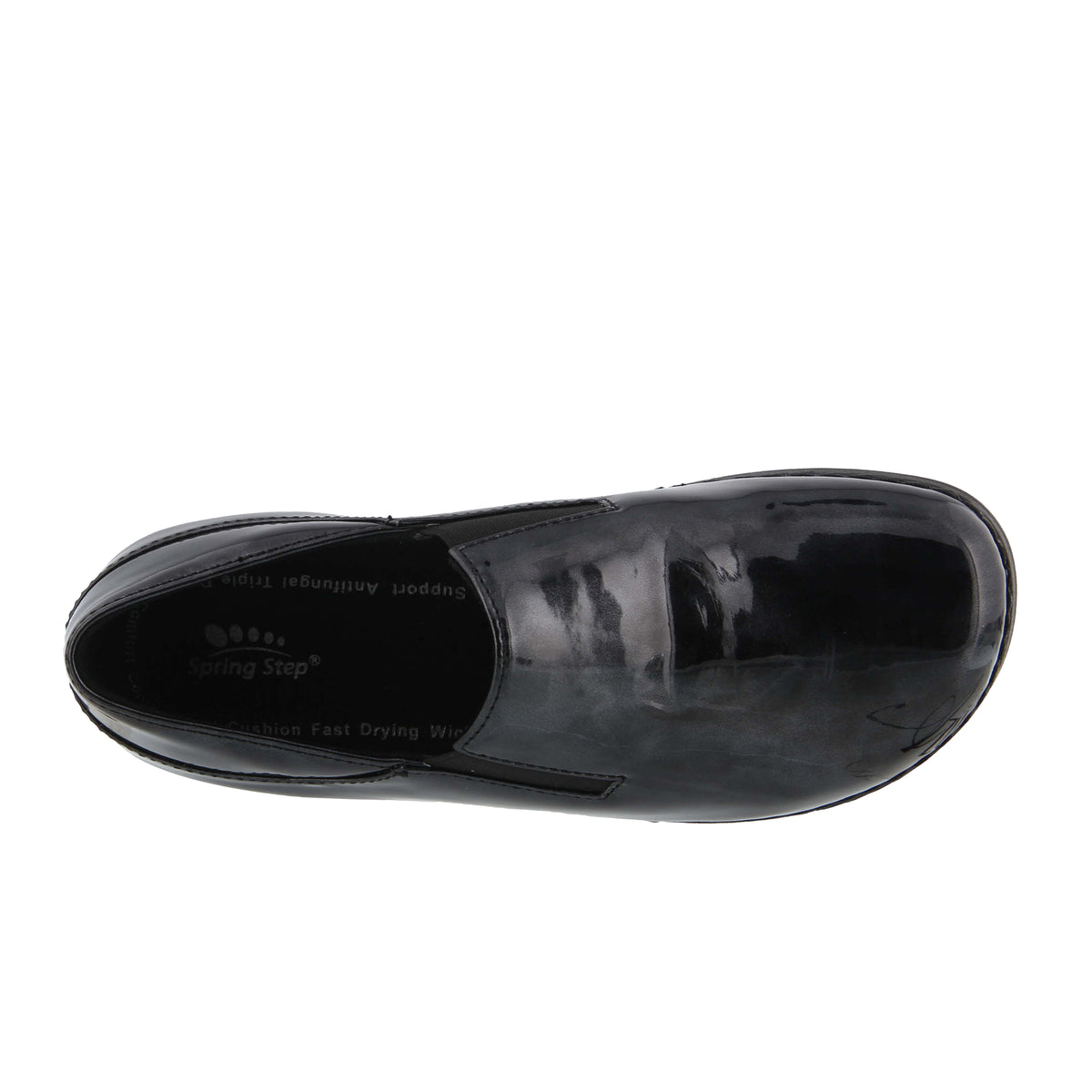 Spring Step Professional SPRING STEP PROFESSIONAL FERRARA-FOG SLIP-ON SHOE slip-on shoe in black patent with slip-resistant outsole