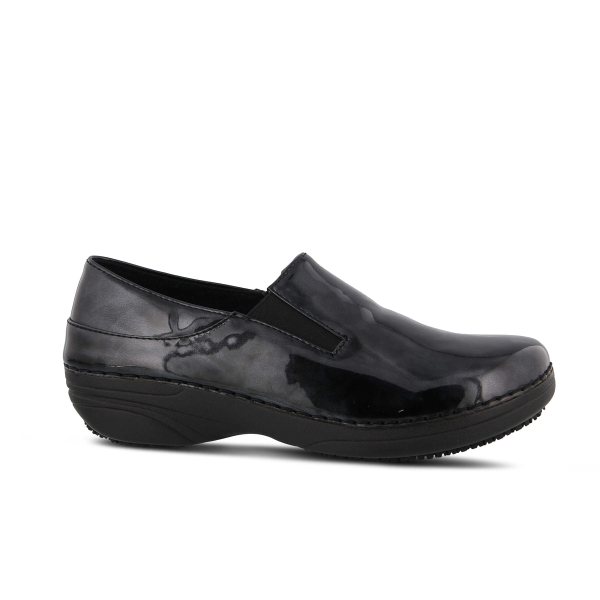 Spring Step Professional SPRING STEP PROFESSIONAL FERRARA-FOG SLIP-ON SHOE slip-on shoe in black patent with slip-resistant outsole