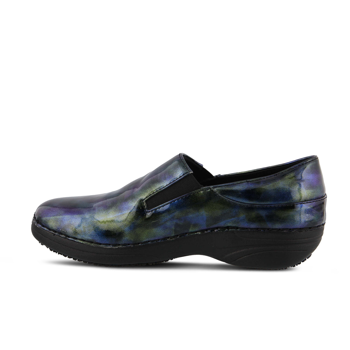 Spring Step Professional SPRING STEP PROFESSIONAL FERRARA-FOG SLIP-ON SHOE slip-on shoe in navy patent with slip-resistant outsole