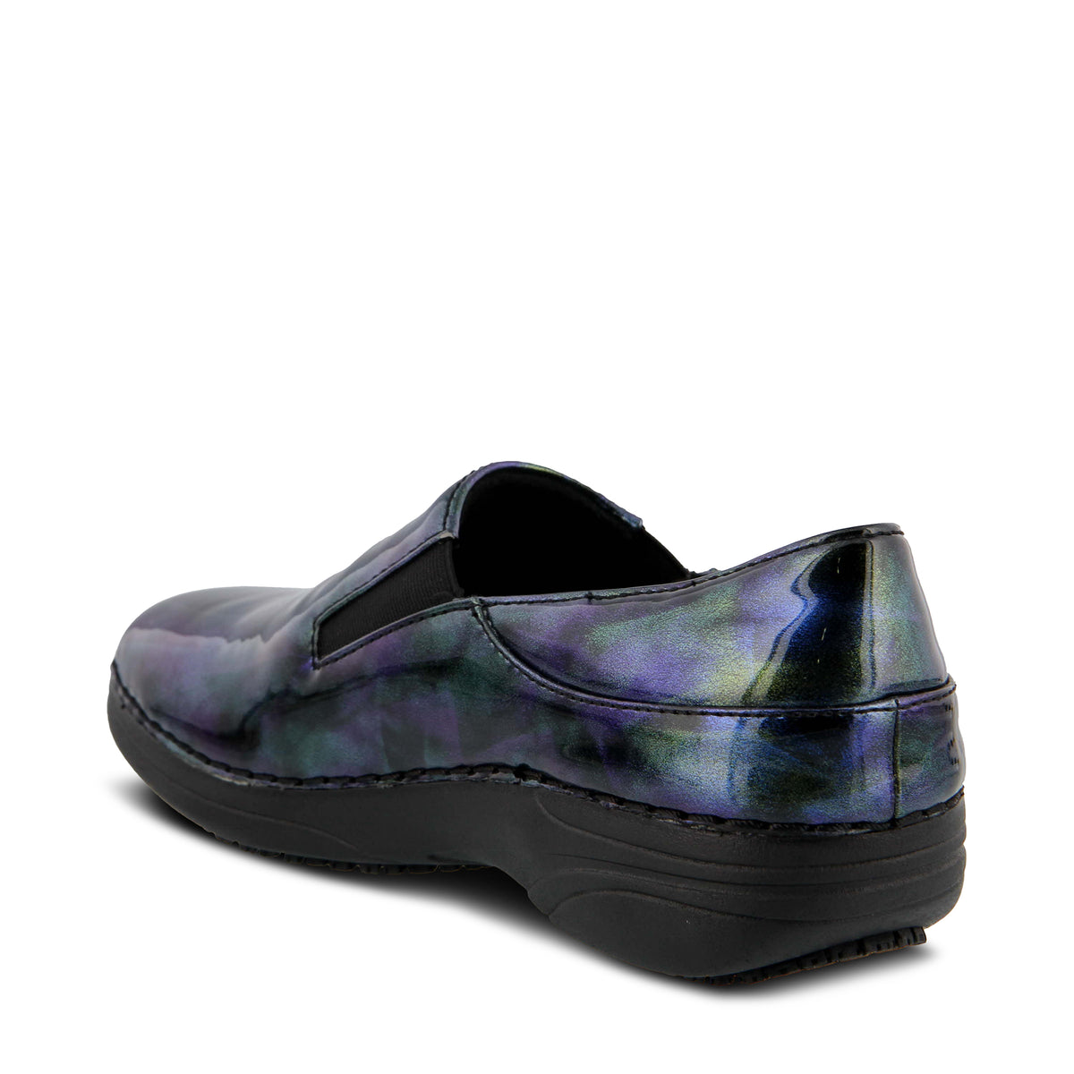 Spring Step Professional SPRING STEP PROFESSIONAL FERRARA-FOG SLIP-ON SHOE slip-on shoe in navy patent with slip-resistant outsole