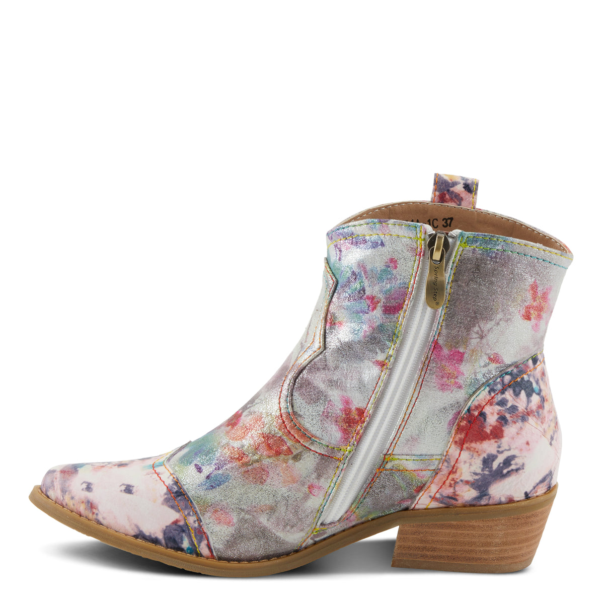 L'Artiste L'ARTISTE FLIRTINI BOOTS boot in pink multi with handcrafted leather design